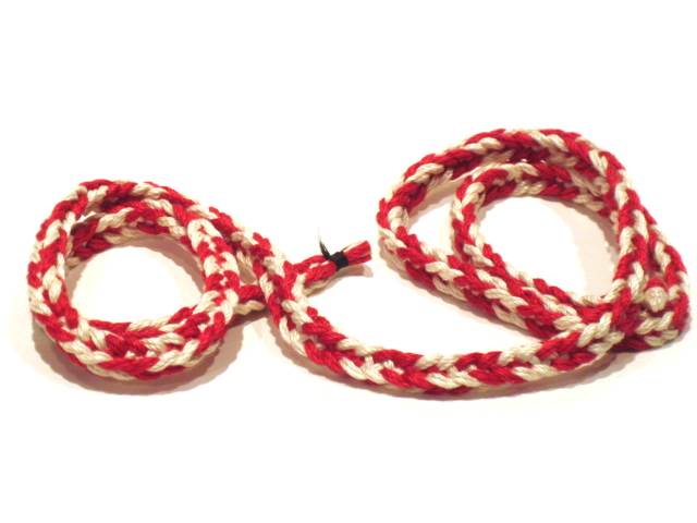 Cotton crochet thread, quadrupled