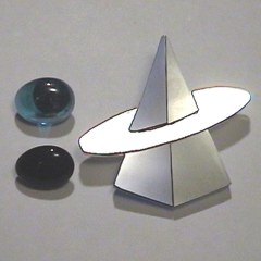 PLexiglas badge with glass stone rank pips