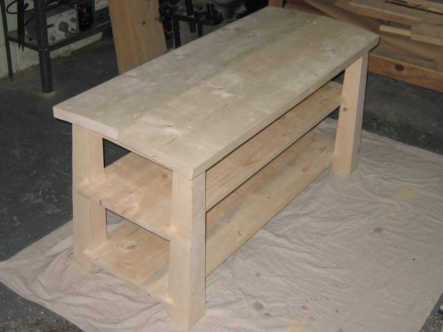 Fully assembled bench