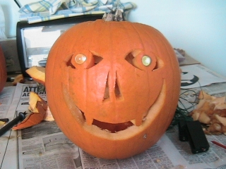 A smiling pumpkin