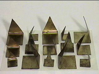 Brass sheet cut and folded