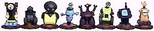 Painted robot miniatures