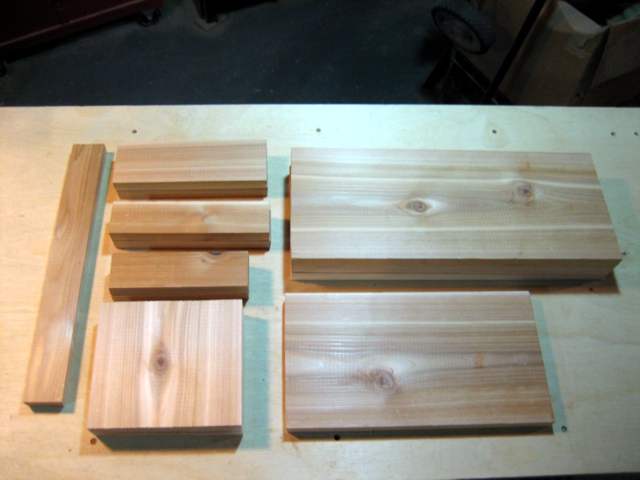 Pieces ready for assembly