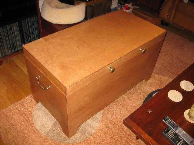 The completed toy chest